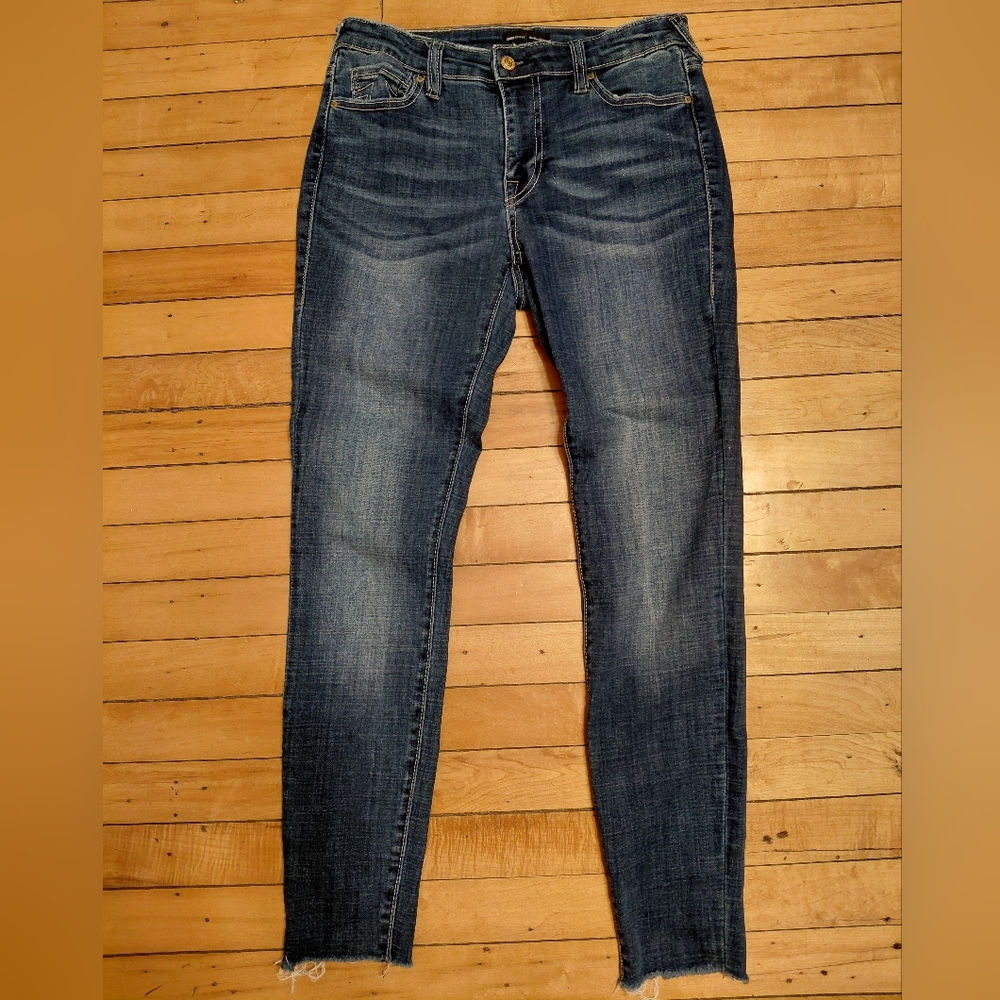 True Religion Jennie Curvy Mid Rise Skinny Jeans Size 28